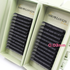 Handmade Lash Mở Rộng Nguồn Cung <span class=keywords><strong>C</strong></span>ấp 8-16Mm 0.03Mm Nhãn Hiệu Riêng <span class=keywords><strong>Matte</strong></span> Lông Mi Giả 0.05 0.07Mm Cashmere Pbt Lash Khay - Product Image 2