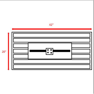 DB Modern 11 ''H X 42'' L Table de foyer au propane en acier avec couvercle pour chauffage extérieur et décoration de jardin pour patio et fêtes - Product Image 5
