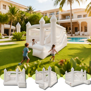 Commercial White <b>Inflatable</b> Wedding Bouncer Slide Outdoor Bounce <b>House</b> Jumping Bouncy Castle 100kg Capacity 6 - Product Image 2