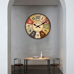 <span class=keywords><strong>Horloge</strong></span> murale moderne à aiguilles en verre et cristal coloré sur le thème de <span class=keywords><strong>Paris</strong></span> pour la décoration de la maison de style campagnard français, salon, chambre à coucher - Product Image 4