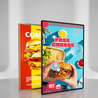 Cadre LED ultra-fin A1/A2/A3/A4 10 mm avec éclairage extractible, cadre en aluminium mince rectangulaire pour publicité intérieure, économie d'énergie