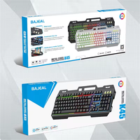 Keyboard Gaming Nirkabel Isi Ulang 2.4G USB Backlight RGB Keyboard untuk Laptop Komputer Desktop Rumah Kantor Gamer