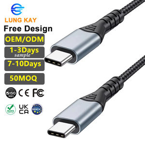 Cable USB C a USB C Trenzado de Carga Rápida, OEM ODM Personalizado, PD 60w 3A, Cables de Datos Tipo C para Teléfono, Laptop, Tablet - Product Image 1