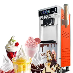 Hot sale flavors soft ice cream machine outdoor ice cream vending machine ice cream machine with topping