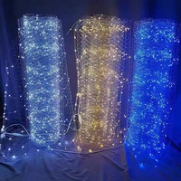 Accessoires de mariage romantiques : Guirlande lumineuse scintillante en forme d'étoiles, éclat étoilé intense pour améliorer l'ambiance des auditoriums, scènes, bars et restaurants