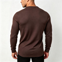 Chemises Henley pour hommes, taille EU, manches longues, t-shirts vierges en gros, vêtements Old Money, vêtements actifs, t-shirts pour hommes