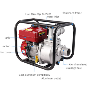 Qiwo moto pompe a eau a essence 2 polegadas luxo duplo impulsor 150m cabeça alta pressão gasolina motor bomba de água conjunto - Product Image 6
