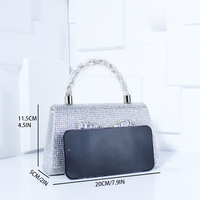2025 sac à bandoulière à la mode strass sac de soirée sac à main luxe femmes pochette sac à main sac de fête avec nœud en diamant