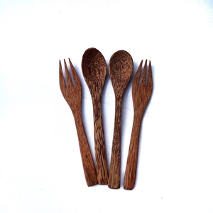 Ensemble de couverts en bois naturel couverts vaisselle ustensiles de cuisine y compris cuillère fourchette couteau maison hôtel restaurant occasions de mariage - Product Image 2