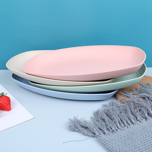 ชุดจานอาหารสำหรับงานเลี้ยงอาหารค่ำแบบทันสมัยทำจากฟางข้าวสาลีทรงสี่เหลี่ยมหนาสำหรับ<span class=keywords><strong>ปลา</strong></span>นึ่ง - Product Image 3