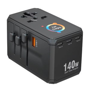 อะแดปเตอร์แปลงไฟอเนกประสงค์ 140W GAN PD 3.0 สำหรับกล้อง 1 ช่อง USB รองรับปลั๊ก UK US AU EU - Product Image 1