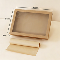 Boîte d'emballage alimentaire en carton ondulé biodégradable pliable et imprimée sur mesure, résistante à l'huile, pour poulet frit et sushis