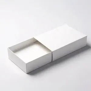 Luxuskarton Schublade verschiebbare Geschenkverpackung Schmuck weiße Schubladenbox für Halskette Ohrring Armband Ring