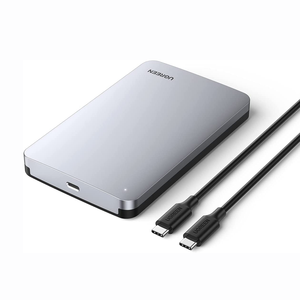 Корпус для жесткого диска UGREEN USB C для <span class=keywords><strong>2</strong></span>,5-дюймовых SATA SSD/HDD, алюминиевый адаптер USB C на SATA, USB 3.1 Gen <span class=keywords><strong>2</strong></span>, поддержка UASP SATA III - Product Image 1