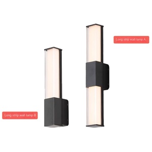 Lampe murale LED solaire moderne pour extérieur, éclairage étanche en aluminium et acrylique pour jardin, patio, terrasse, balcon, porche, acier inoxydable - Product Image 2