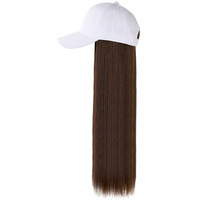 Peluca de Gorra de Béisbol Larga y Lisa de Estilo Instantáneo - Cabello Sintético Ligero Sin Pegamento con Gorra Ajustable para Mujer, Proveedor de Gorras