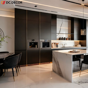 Meuble <span class=keywords><strong>de</strong></span> cuisine modulaire RTA, structure en contreplaqué, crédence en <span class=keywords><strong>granit</strong></span>, finition stratifiée, ignifuge, durable, écologique, moderne - Product Image 1