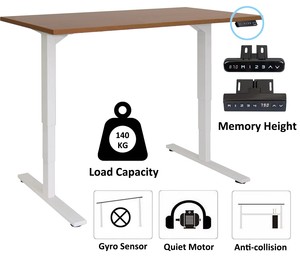 Escritorio Eléctrico de Altura Ajustable <span class=keywords><strong>para</strong></span> Oficina, Mueble de Escritorio Inteligente con Doble Motor, Escritorio Portátil <span class=keywords><strong>para</strong></span> Computadora, Mesa Elevadora - Product Image 4