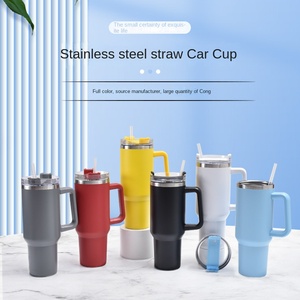 Bán buôn tùy chỉnh 40oz thép không gỉ xe cup công suất lớn xử lý ống hút cách điện lạnh Ice Mug cho cốc nước - Product Image 2