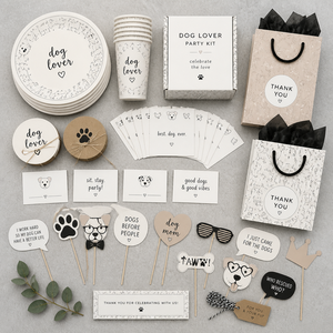 Kit de Décoration pour Fête de Maman de <span class=keywords><strong>Chien</strong></span> : Accessoires Photo Dorés, Sacs Cadeaux pour Cocktails et Anniversaires - Product Image 2