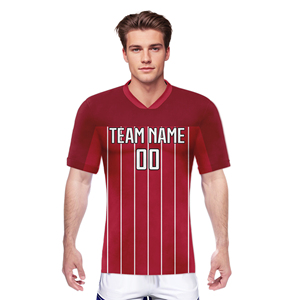 Camiseta de fútbol <span class=keywords><strong>retro</strong></span> personalizada, camiseta de fútbol de secado rápido de poliéster de alta calidad para entrenamiento de partidos de equipo, conjunto alto estampado por sublimación - Product Image 3
