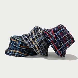 Sombreros de Pescador Reversibles de Malla con Diseño de Cuadros y Grafiti Unisex al por Mayor - Product Image 3