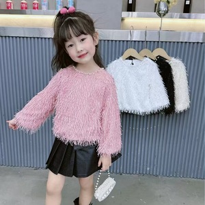 <span class=keywords><strong>Maglietta</strong></span> a Maniche Lunghe da Ragazza Stile Europeo e Americano, Nuovo Modello Slim con Pizzo e Catena di Perline, Collo Tondo - Product Image 1