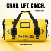 Sac à dos étanche à l'eau en PVC ultra-résistant, personnalisable avec logo OEM, pour escalade extrême, avec fermeture à enroulement tactique