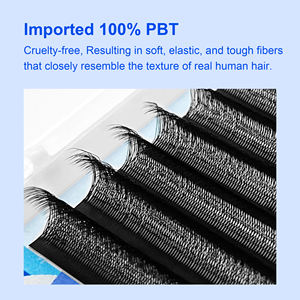 Extensions de cils en U YY coréennes PBT faites à la main avec logo personnalisé, volume doux 0.07, fournitures de cils en U W Clover, vente en gros, marque privée - Product Image 5