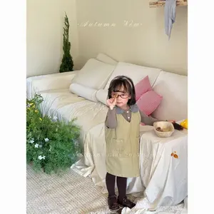 Serie di alta qualità in bianco e nero autunno nuovo abito in tinta unita alla moda a <span class=keywords><strong>uncinetto</strong></span> - Product Image 1