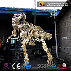 Mon Dino Géant Taille Plaqué Or Dinosaure Crâne Fossile Tyrannosaure Pour Center Commercial Intérieur Décoration - Product Image 3