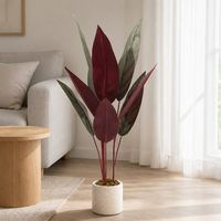 Plante artificielle d'oiseau de paradis tropicale d'intérieur, fausse plante en pot pour chambre à coucher, appartement, décoration sur pied