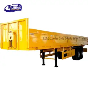 Cina prezzo di fabbrica tri-axle fence semi trailer utility fence cargo trailer palo recinzione parete laterale semirimorchio per camion