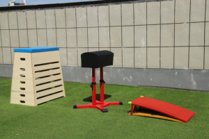 Trẻ em bàn đạp gỗ cứng thực hành thiết bị đàn hồi Hội Đồng Quản trị Nhà vòm tập thể dục chơi Thể dục dụng cụ thể dục điền kinh Đào Tạo - Product Image 2