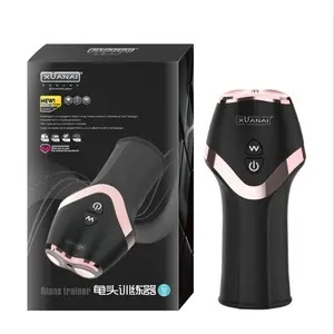 Using Smart Ai Chip Powerful Motor Glans Trainer Masturbation Cup Sex Toys Penis Exercise Super Training Delay Massager