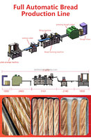 Ligne de production automatique de pain grillé à la baguette pour sandwich et boulangerie utilisant de nouveaux ingrédients pour la farine d'œuf de blé