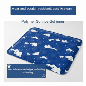 Köpekler için Modern PVC yaz soğutma <span class=keywords><strong>mat</strong></span>ı çiçek desen kare tasarım yıkanabilir katlanabilir isırma-çizilmeye dayanıklı dış mekan kullanımı için - Product Image 4