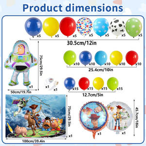 ชุดลูกโป่งฟอยล์ลาเท็กซ์เรื่องของเล่นสำหรับตกแต่งงานปาร์ตี้วันเกิดชุดซุ้มลูกโป่ง - Product Image 6