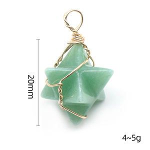 Liontin Kawat Bintang <span class=keywords><strong>Merkaba</strong></span> Bestone Batu Akik Kristal Alami Liontin Bintang Enam Sudut <span class=keywords><strong>Merkaba</strong></span> untuk Pembuatan Perhiasan atau Gantungan Kunci - Product Image 5