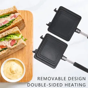 Fabriek Direct Huishoudelijke Ontbijt Sandwich Anti-Aanbaklaag Aluminium Tosti Makers