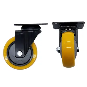 Rodízios Industriais Rotativos Amarelos de TPE de 5 Polegadas de Tamanho Médio para Carrinhos de Mão - Nova Personalização SYSanajang - Product Image 3