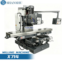 Fraiseuse verticale de type lit X714 SDCNC, robuste, manuelle, pour métal, broche ISO50 7,5 kW, 220 V/380 V, garantie 1 an, 1400x400 mm
