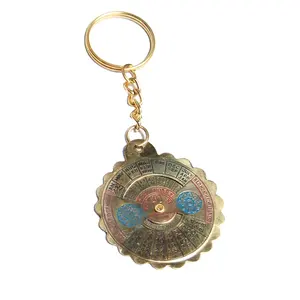Antique Brass Promotional Key kette Round Shape Key Ring Cheap Keys Holder Indian Suppliers