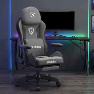 Chaise de jeu ergonomique réglable en cuir PU de haute qualité avec dossier haut et repose-pieds pour PC - Product Image 2