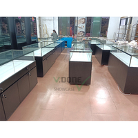 Bijouterie personnalisée en usine Kiosque de centre commercial Vitrine en verre trempé Kiosque de bijoux de l'armoire pour la décoration de conception de magasin