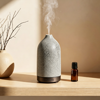 Diffuseur d'arômes portable en céramique, machine à huiles essentielles, aromathérapie, machine à lumière LED, diffuseur d'arômes ultrasonique pour la maison