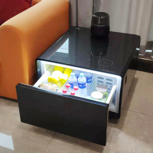 Mini-réfrigérateur de table intelligent pour appartement, hôtel, bureau, avec fonction café et chargement sans fil - Product Image 1