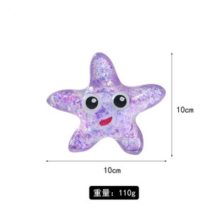 CHENXI Ins Cadeaux Spéciaux <span class=keywords><strong>Anti</strong></span> <span class=keywords><strong>Stress</strong></span> Étoile de Mer Étoile <span class=keywords><strong>Homme</strong></span> Squeeze Jouet Maltose Paillettes Rempli Fidget Toys - Product Image 6