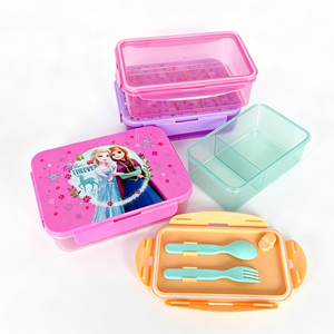 Boîte à <span class=keywords><strong>lunch</strong></span> en plastique transparente à 2 compartiments, sans BPA, étanche, pour enfants, portable, très vendue - Product Image 5