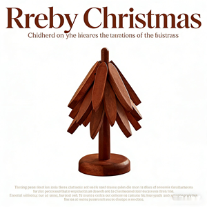 Sous-verres en bois en forme d'arbre, fabrication directe d'usine, best-seller, en vrac, avec base et support - Product Image 1